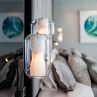 nordic chamber small pendant light kitchen glass pendant lamp modern decor e27 living room dining room marble lamp