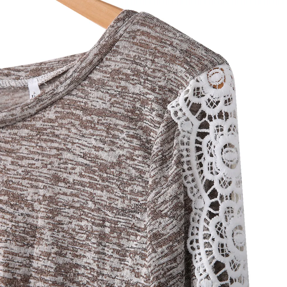 Футболки Женские однотонные с длинным рукавом классический свободный пуловер