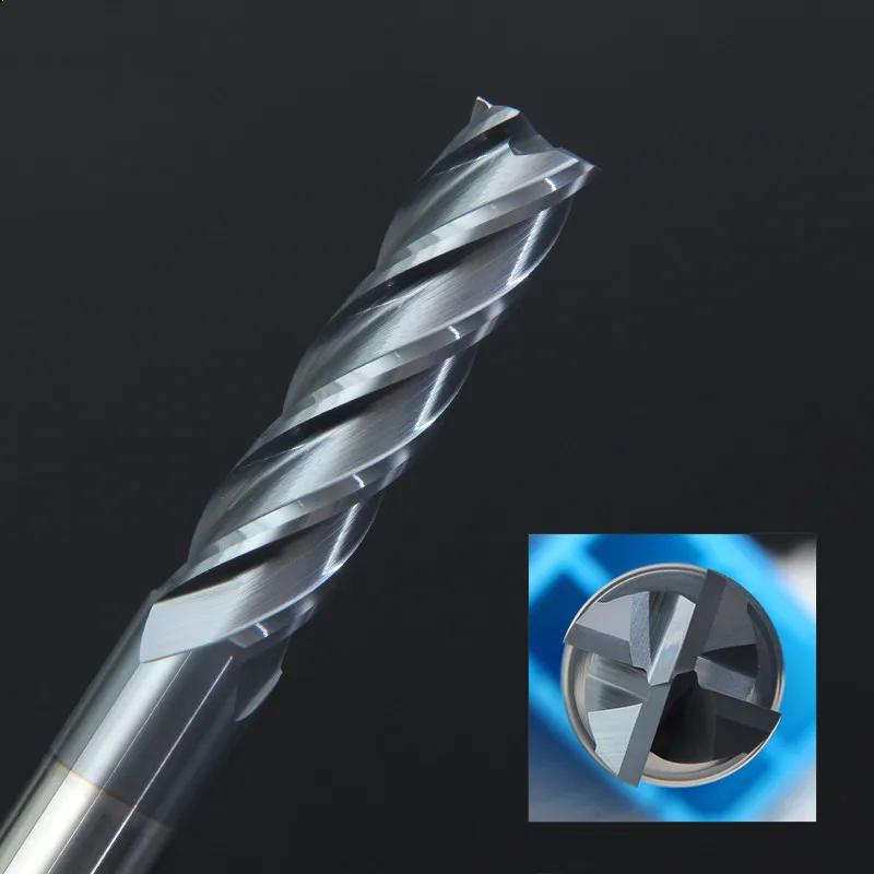 

1PC Free shipping Milling Cutter Metal Cutter HRC50 4 Flute Alloy Carbide Tungsten Steel Milling Cutter End Mill 4mm 5mm 6mm 8mm
