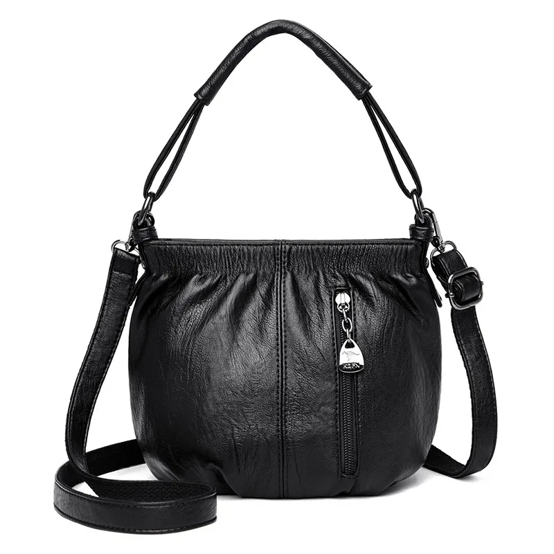 

Vintage Women's Bags Luxury Pu High Quality Shoulder Bag For Women's handbags 2021 Designer Female Shoulder Bag Ladies Bucket