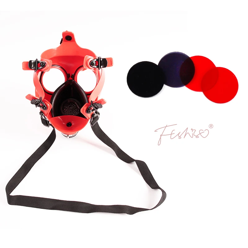 Ftshist Silica Gel Gas Mask Fetish Latex Rubber Mask Hood Breath Control Conquer SM Choking Headgear Cosplay Costume Party Wear