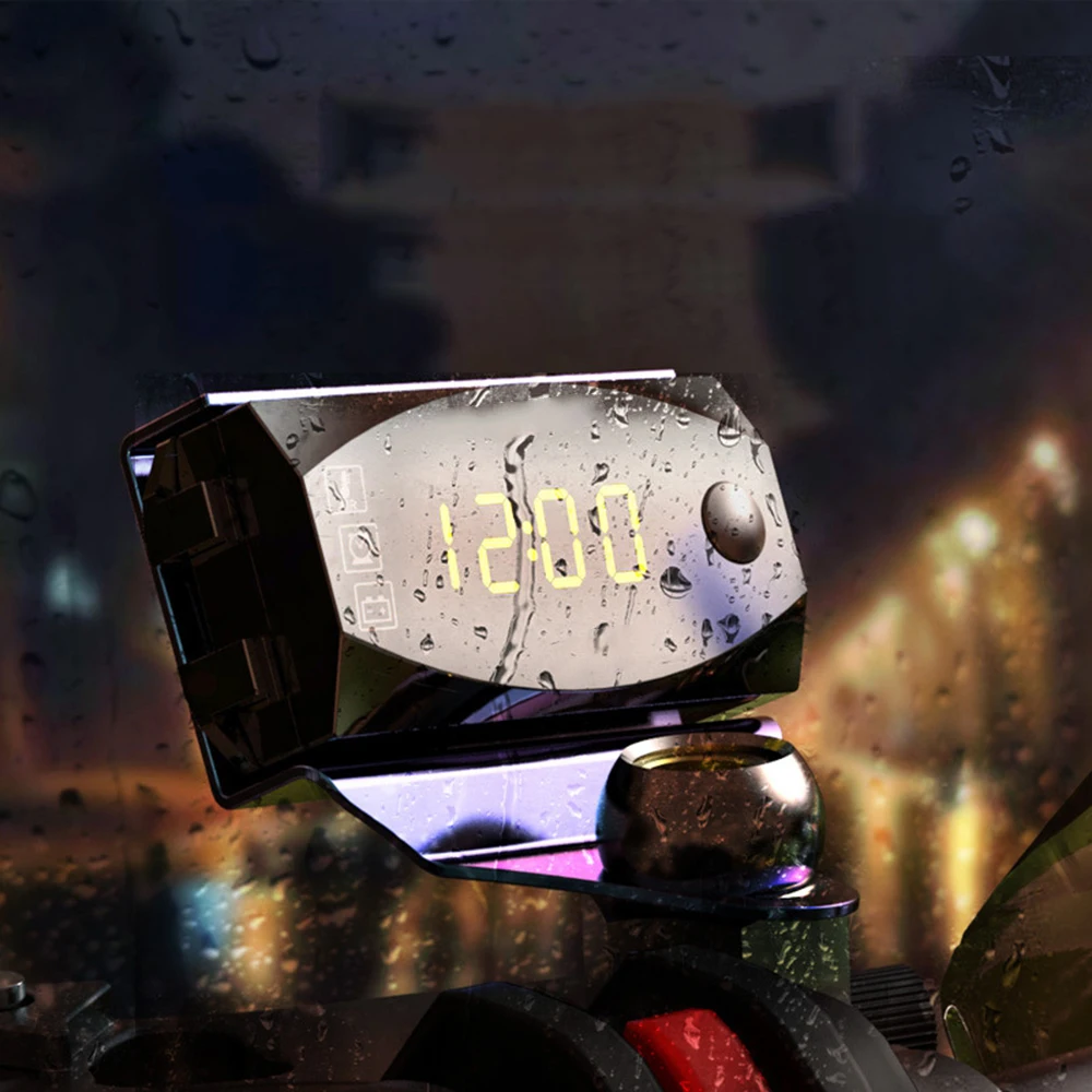 12 в 3 1 цифровой светодиодный дисплей измерители вольтметр часы IP67