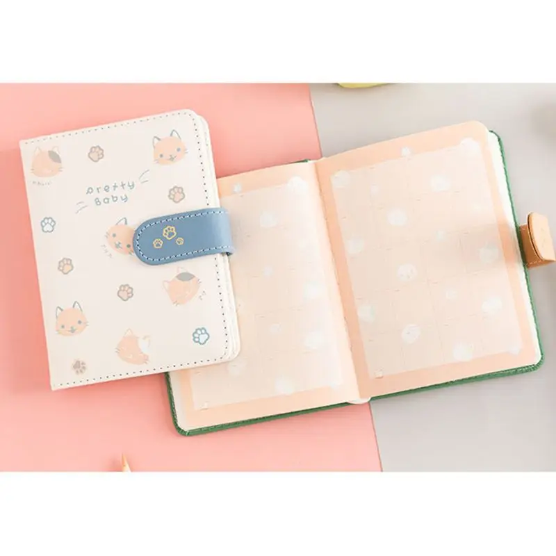 

Cute Student Notebook Journal Schedule Planner Agenda PU Leather Cover Memo
