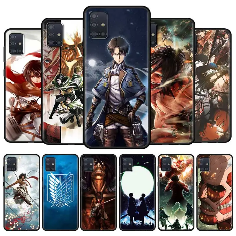 

Attack On Titan AnimeSilicone Phone Case For Samsung Galaxy A50 A70 A10s A20e A30s A40 A60 A80 A90 Luxury Back Cover Shell