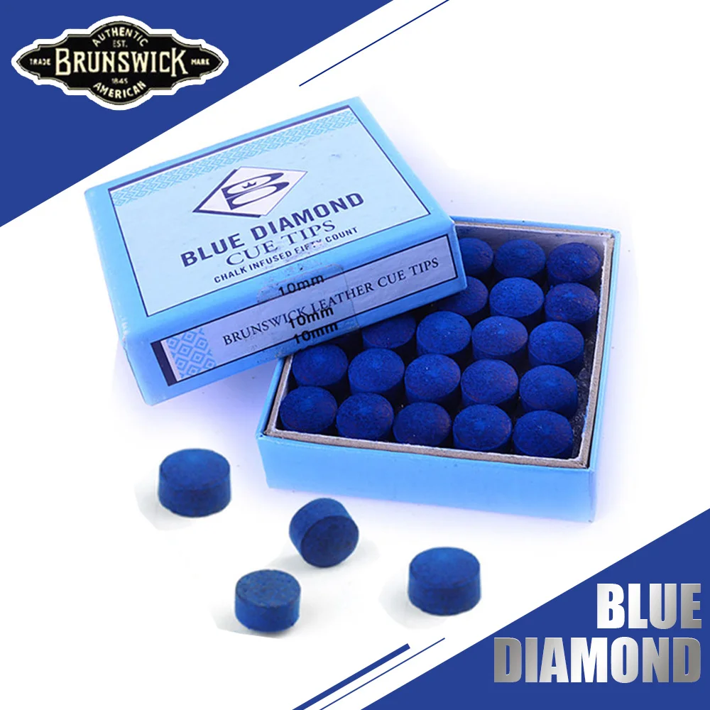 Blue Diamond Brunswick Snooker Cue Tip Billiards Stick Kit Tip 10mm 11mm Tip Billiard Accessories Billar Snooker Cue Tip