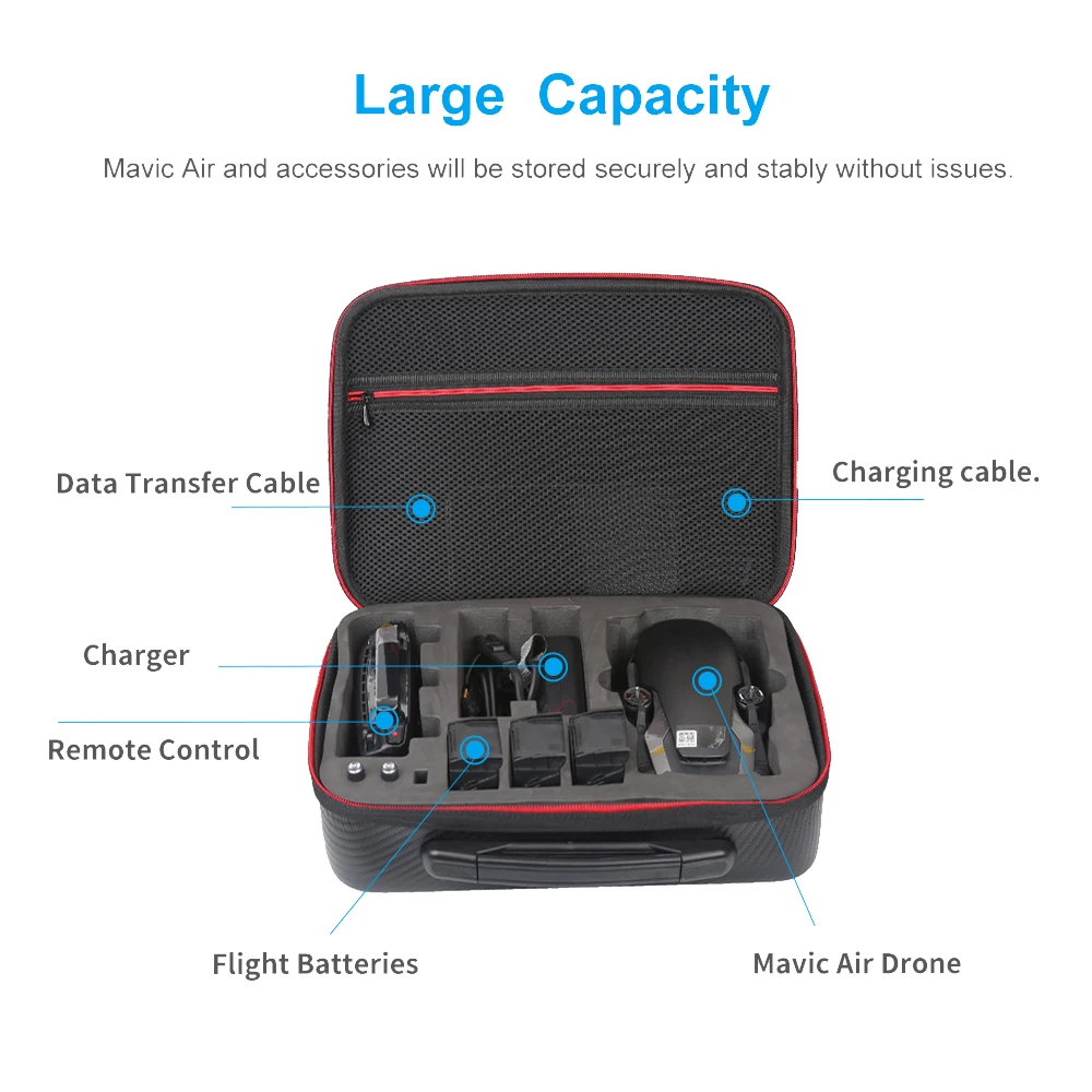 Чехол для переноски дрона ПУ водонепроницаемая Пылезащитная сумка хранения