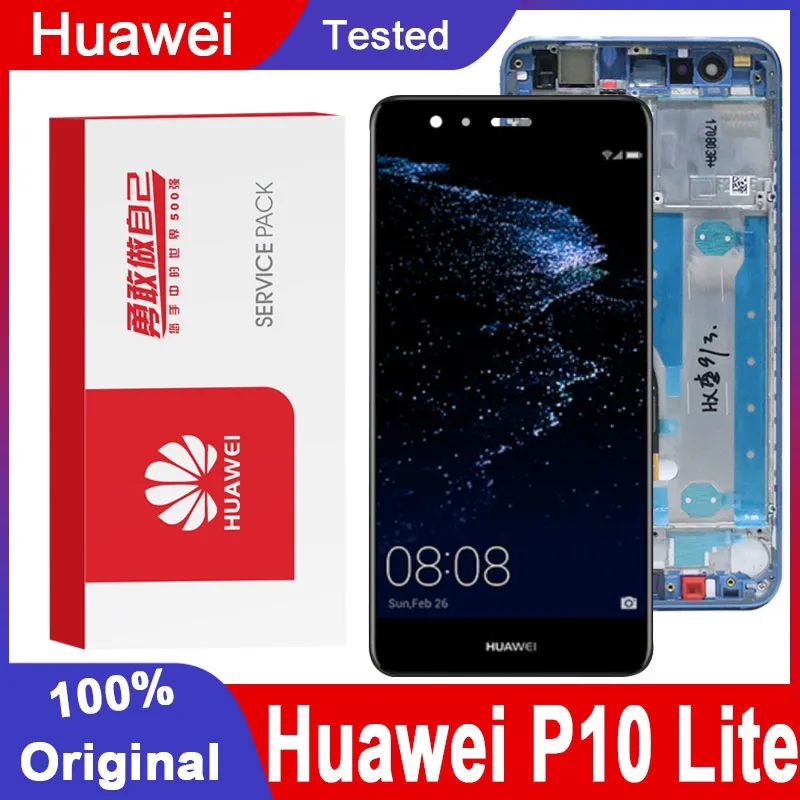 100% оригинал 5 2 ''ЖК дисплей с рамкой для Huawei P10 Lite ЖК сенсорным экраном