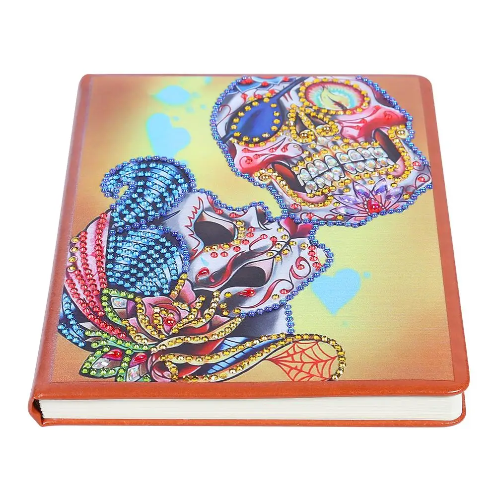 

ALLOYSEED DIY painting Boook Note Skull Special Shaped Diamond Painting 100 Pages Notebook Sketchbook
