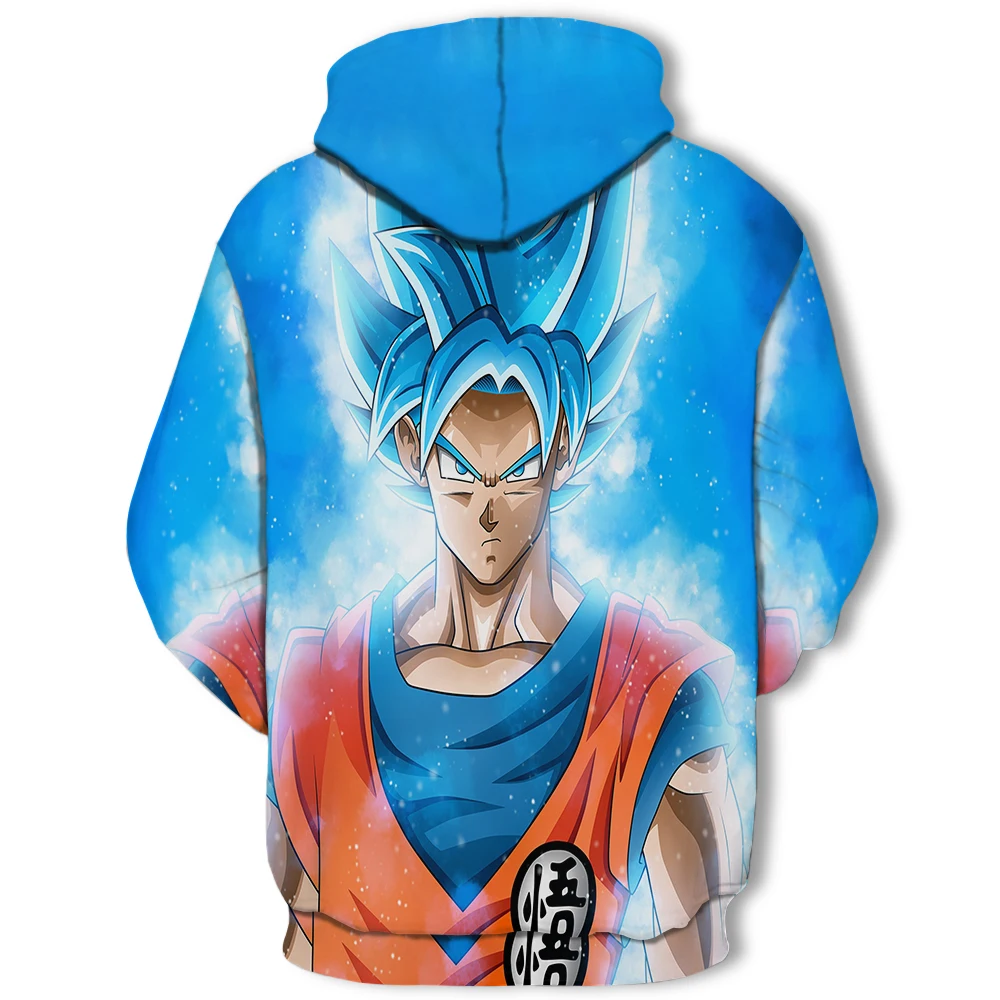 2019 Аниме Драконий жемчуг Толстовка Косплей 3d Супер Саян Z Dbz Сон Гоку карман