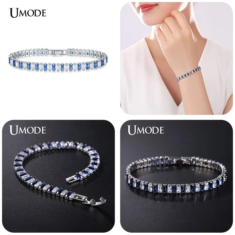 UMODE винтажный браслет Теннисный браслет для пары Femme мужские браслеты подарки на день рождения сестры Женские ювелирные аксессуары UB0181