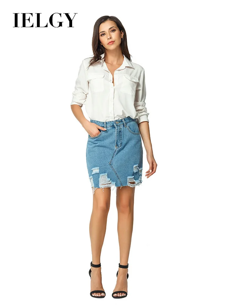 

IELGY Spring and summer skirt women's denim