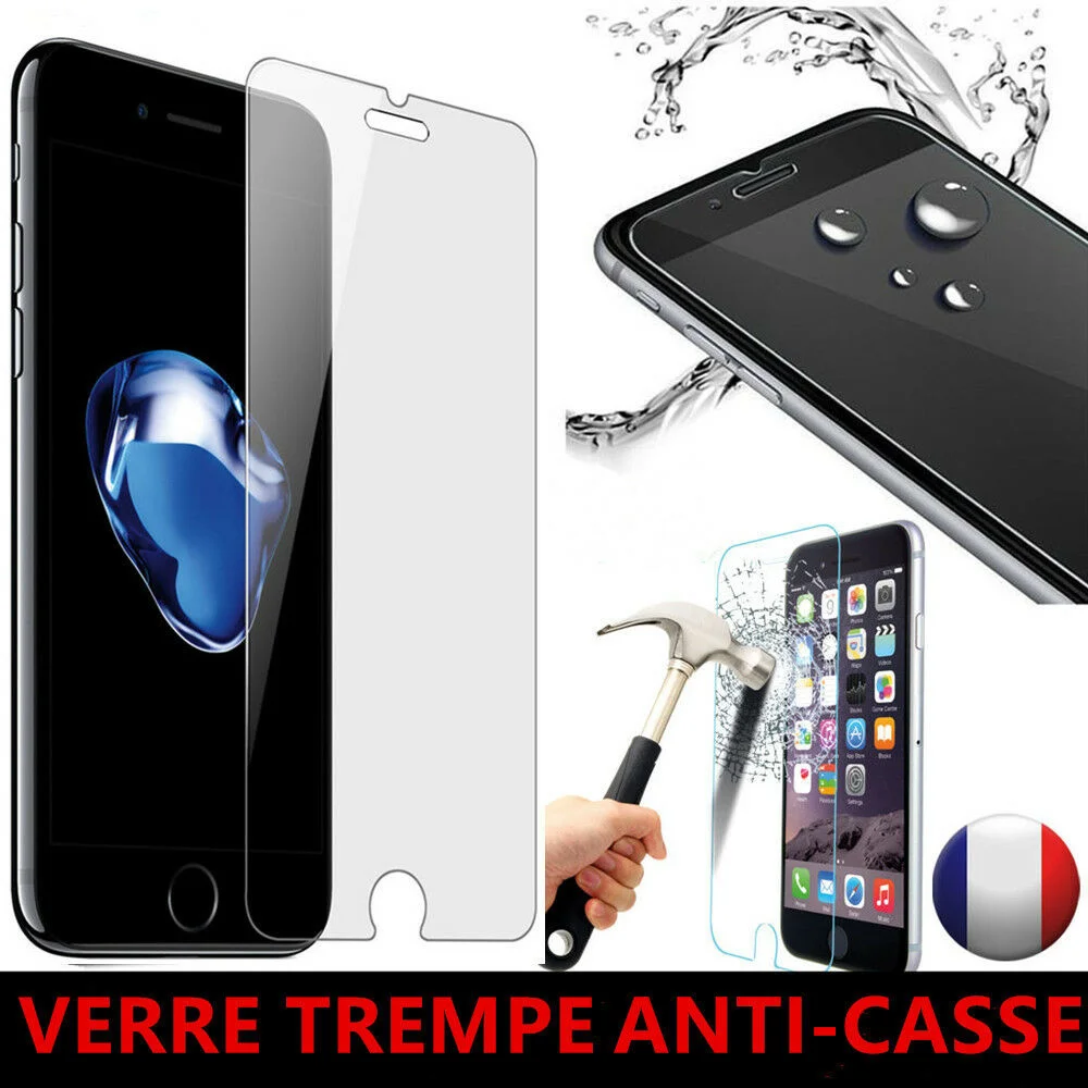 

For iPhone 7/8/6S/5S/X/SE film protecteur écran vitre protection verre trempé 2.5D