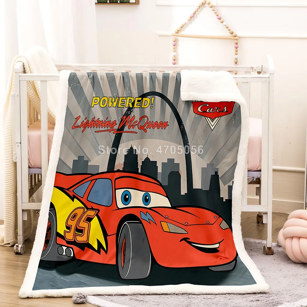 

Disney Lightning McQueen 95 Car Baby Plush Blanket Throw Sofa Bed Cover Single Twin Bedding for Boys Girls Children Lovely Gifts