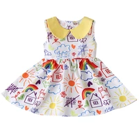 baywell summer baby kids girl dresses new fashion girl casual dresses kids printed costumes