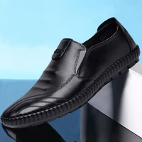 mens genuine leather shoes business dress shoes casual original social shoe male classic black plush soft footwear waterproof