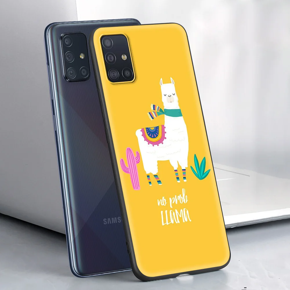

Cartoon Alpaca Luxury Soft TPU Case for Samsung Galaxy A21S A51 A71 A12 A02S A21 EU A32 A52 A72 5G A41 A31 Phone Coque
