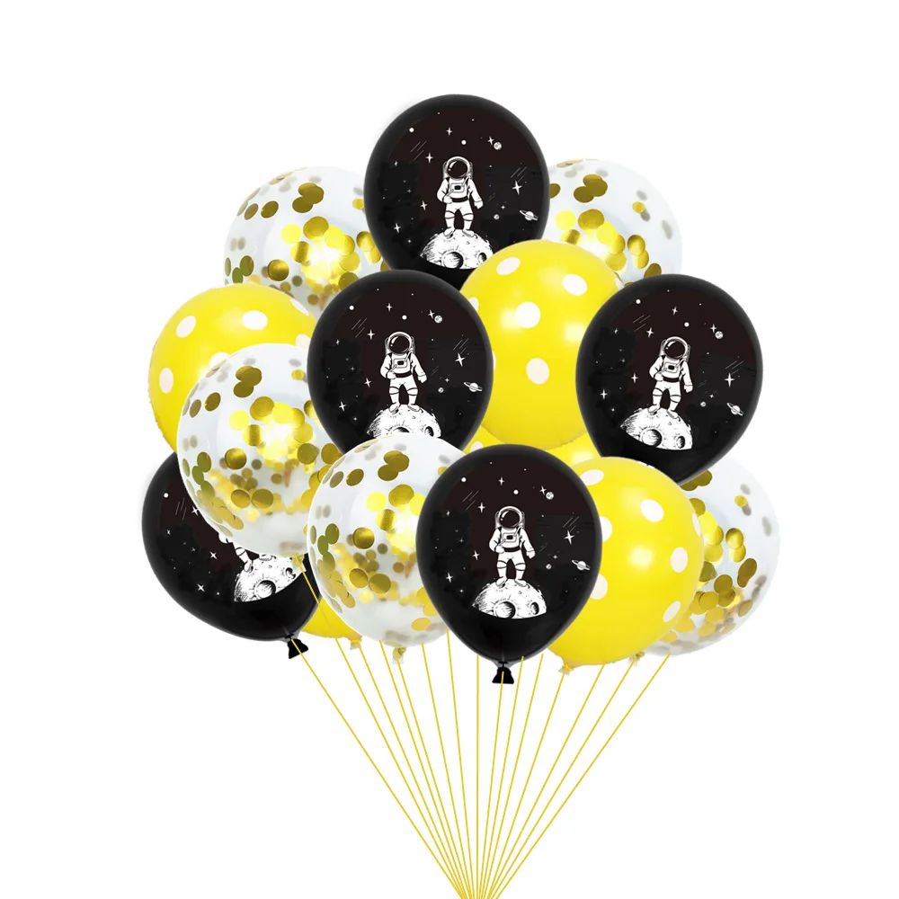 Космонавты и ракеты латексные шары солнечная система конфетти воздушные