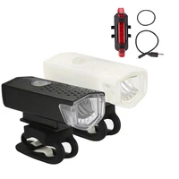 2021 usb rechargeable led cycle light mountain cycle front back headlight lamp flashlight 300 lumens 3 modes bike bicycle light
