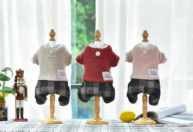 Красная, розовая, желтая, Размеры S-xxl, плотная теплая одежда для собак, осень и зима, четыре ноги, комбинезоны, аксессуары для домашних животных, собак