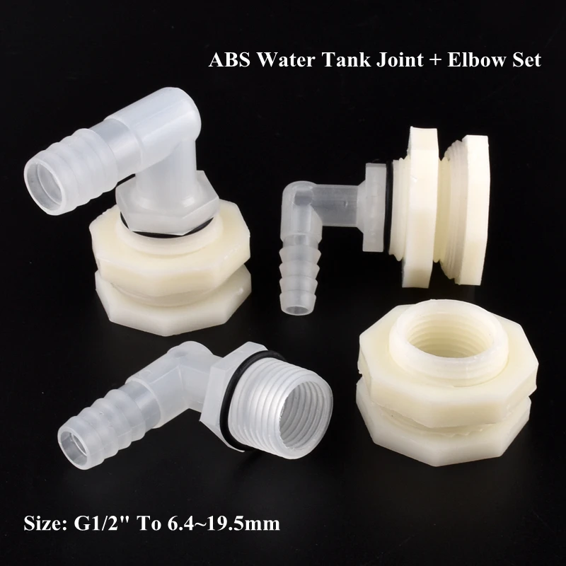 

G1/2 To 6.4~19.5mm Pagoda Elbow Water Tank Connector Set Aquarium Tank Hose Joint Watering Irrigation Garden Water Pipe Joints