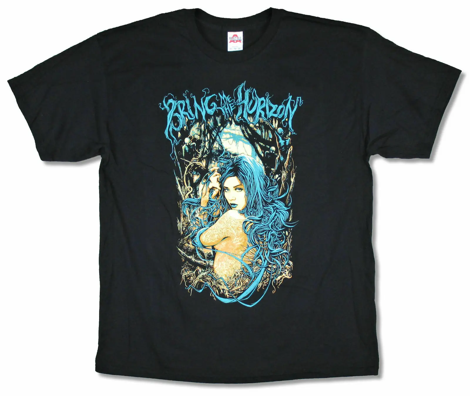 Bring Me The Horizon Forest/черная футболка для девочек Новинка Официальный BTMH Merch|Мужские