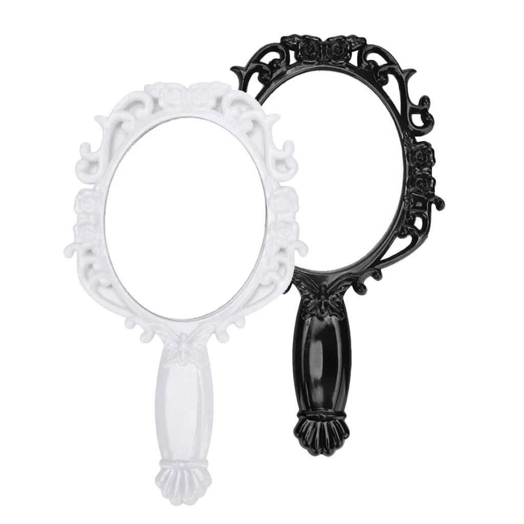 Зеркало для макияжа в винтажном стиле с овальным античным дизайном ручные