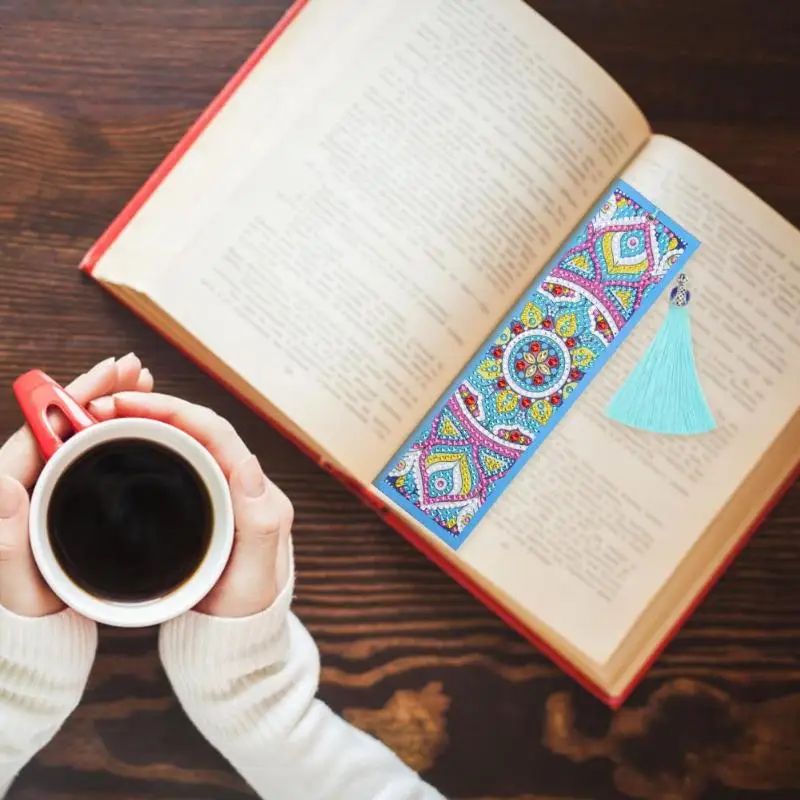 Кожаная Закладка книжка сделай сам в форме особой алмазной живописи кисточка