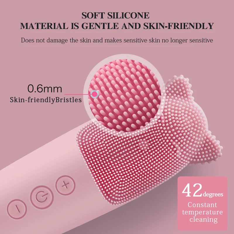 Koop Ultrasone Gezicht Borstel Elektrische Siliconen Gezichtsreiniging Borstels Vibrerende Gezicht Cleanser Skin Deep Cleaning Massager Ems Zorg