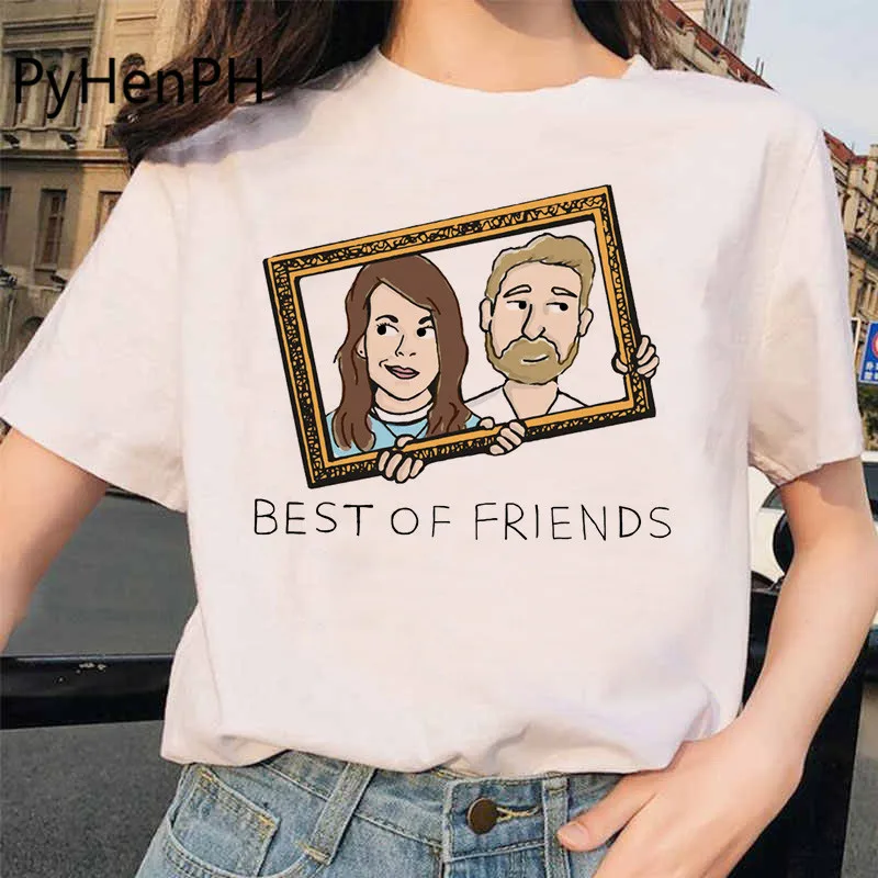 

2021 New Style Fashion White Printed T-shirt Women's Summer Short Sleeve Men'sT-shirt Loose Round Neck Tees Top Clothing