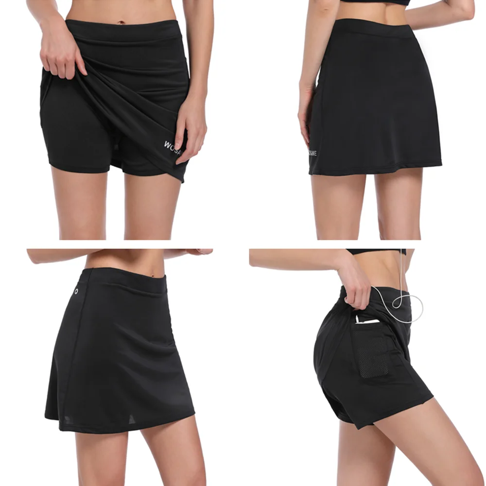 WOSAWE Women's Gel Padded Cycling Shorts Base Layer Underwear MTB Bike Clothing Safety Mini Skirt Tights Bicycle Underpants | Спорт и