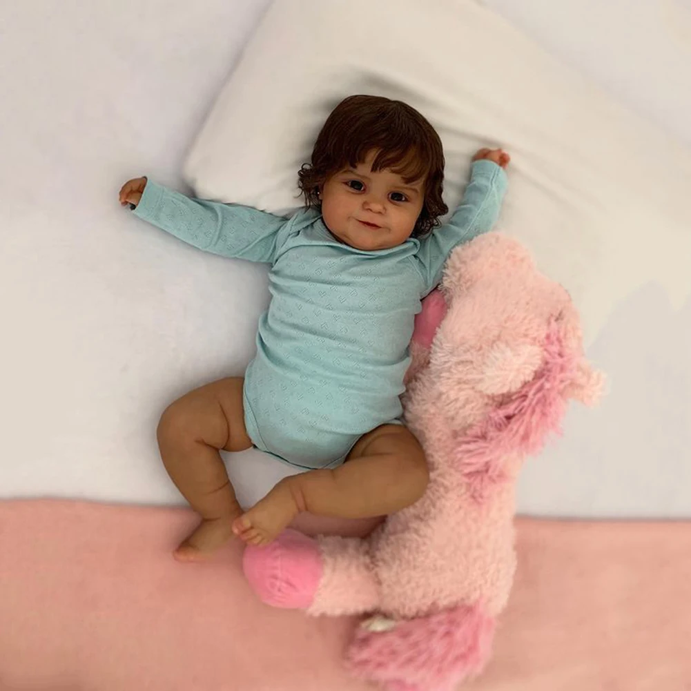 

Soft NPK 50cm Reborn Baby Dolls Adorable Lifelike Toddler Appease Toys Handmade Newborn Doll Full Silicone Body Doll Realistic