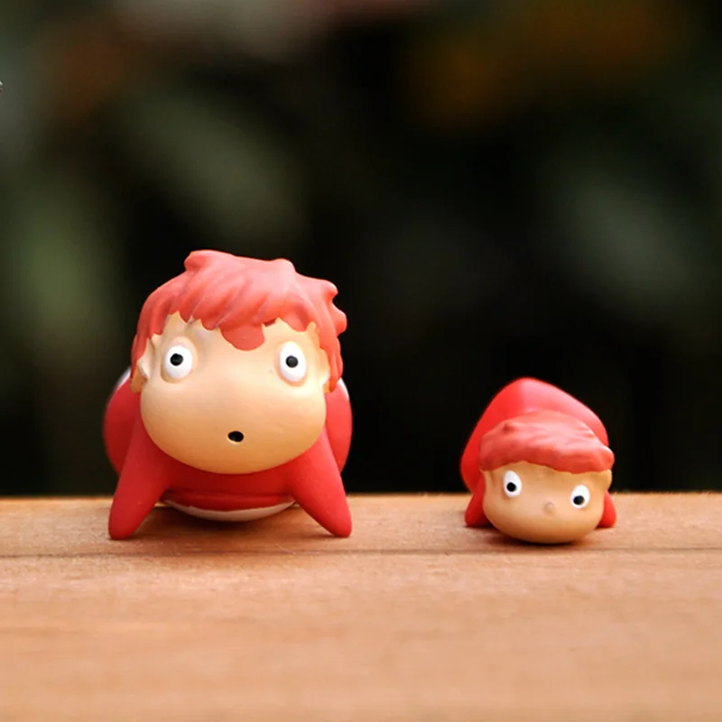 2020 4 шт./компл. Ponyo на скале Аниме Фигурка героя игрушки ручной работы качество