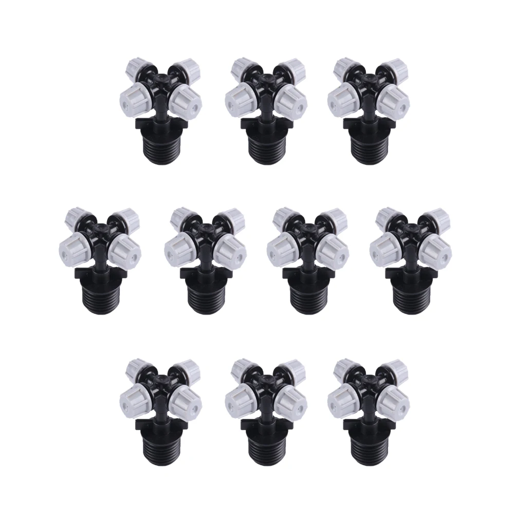 

Misting Spray Nozzle Sprinkler 20Pcs G1/2in Male Thread Crosses Gardening Watering Accessories Agricultural Garden Sprinklers