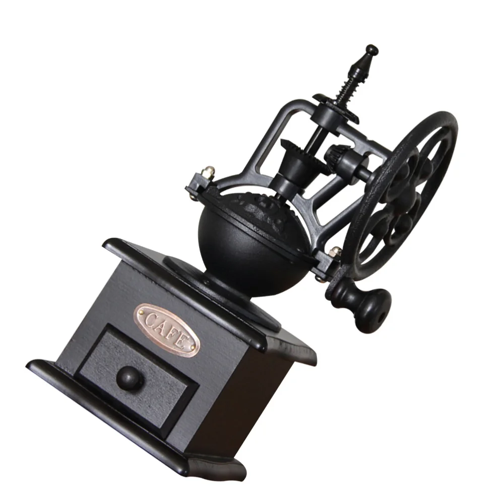 Offerte 1PC Macinacaffè Retrò Manovella Macinacaffè Manuale Caffettiera Decorazione Cucina Per Negozio Di Casa