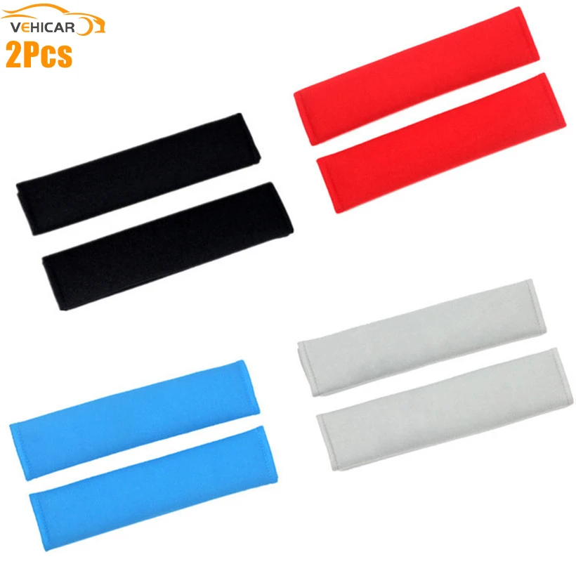 

VEHICAR 2PCS/PAIR Vehicle Car Seat Belts Padding Cotton Driver Shoulder Protector Universal 26CMX6.5CM Auto Seat Belt Cover