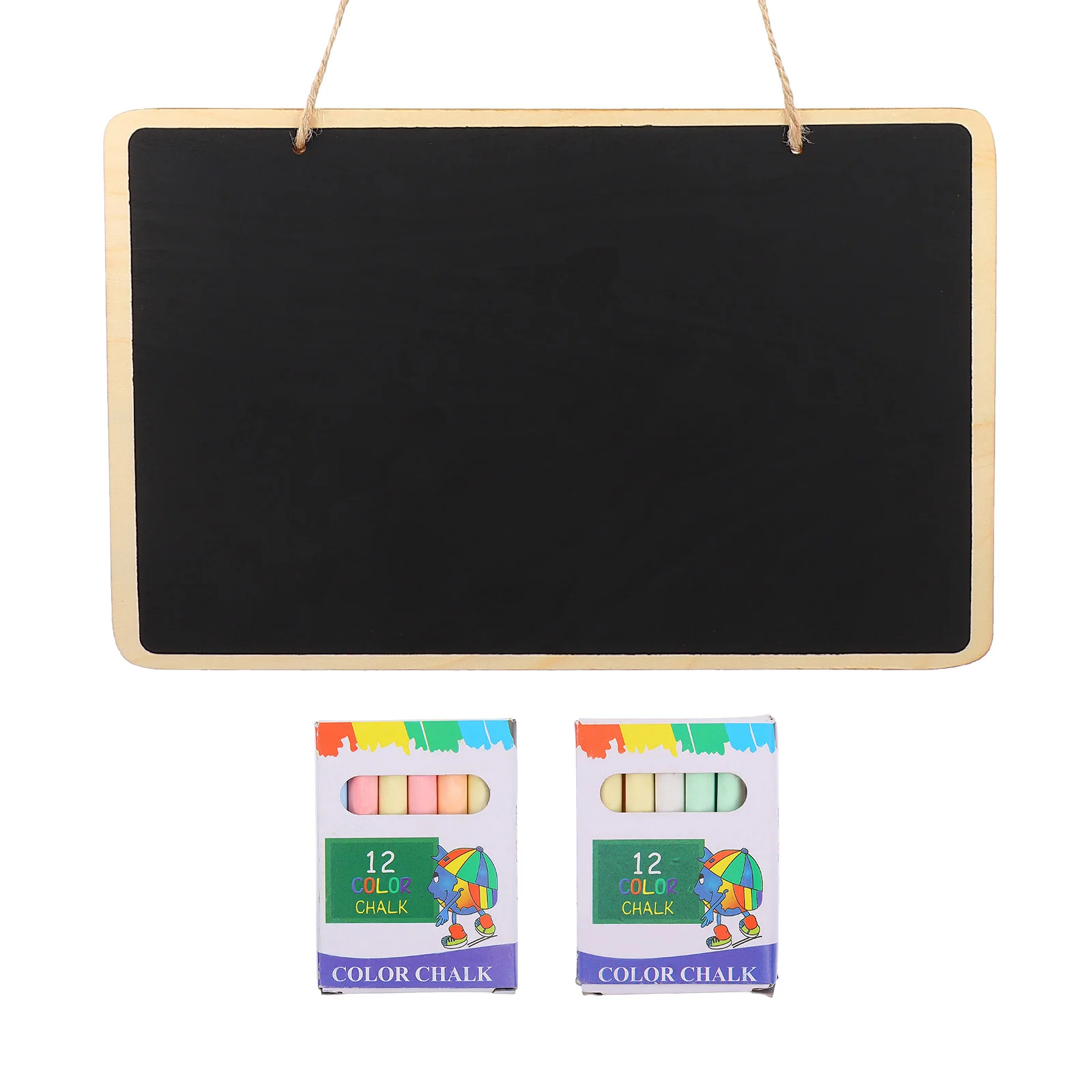 

1 Set Wooden Hanging Writable Blackboards Erasable Reusable Message Plaques