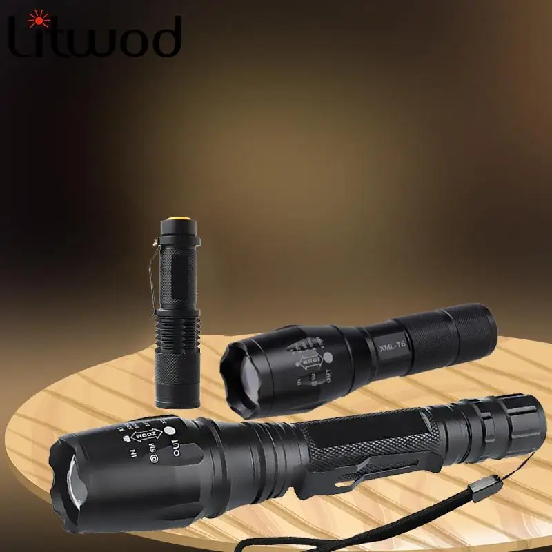 Litwod Z30 светодиодный фонарик чип XM-L2 U3 и T6 масштабируемый водонепроницаемый Расширенный выпуск алюминиевый светодиодный фонарь 5 моделей