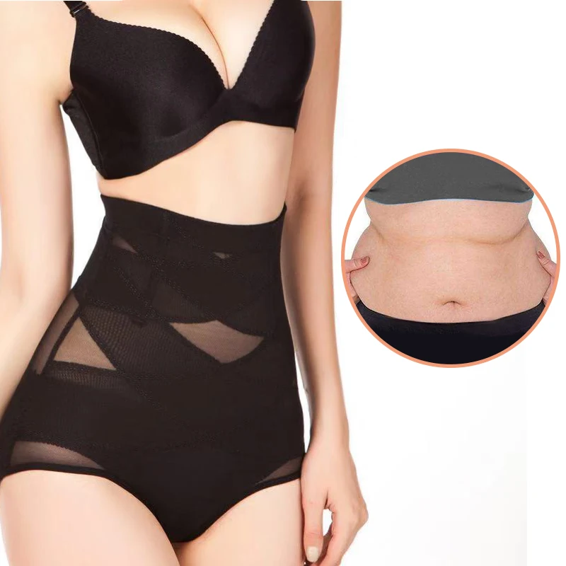 Высокая послеродовой пояс кросс-lap Управление штаны Бодибилдинг Body Shaper на коленях, на шнуровке, в стиле «Хип-завязкой на талии тренер нижнее белье