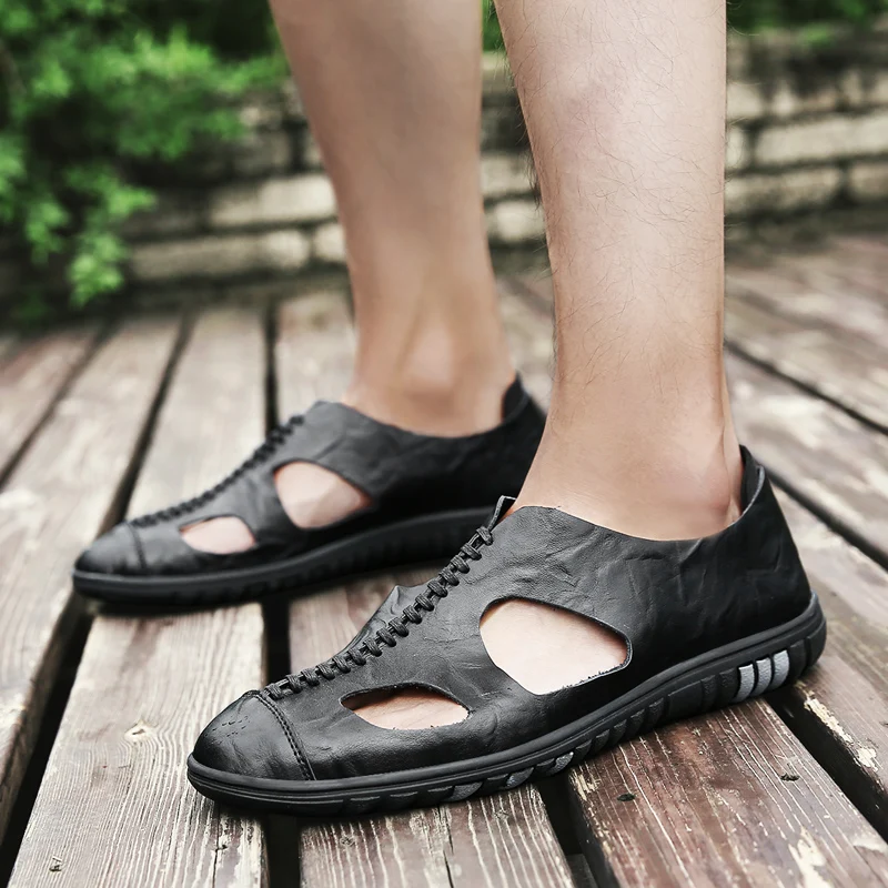 

Sandali Uomo Sandalet Sandalia Masculina Couro Sandales Cuir Sandalias Transpirables Cuero Sandalen Heren Sandale Homme Ete