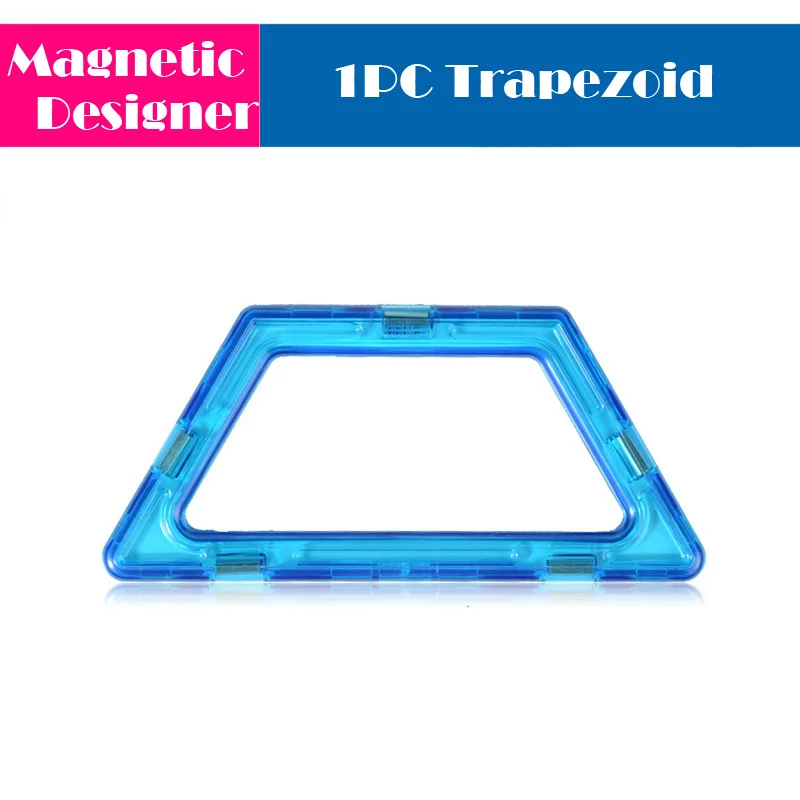 1pc trapezoid 1 шт. Большие размеры магнитные блоки строительные игрушки дизайнерские магнитные кирпичи аксессуары модель и строительные игрушки для детей Подарки - Цвет: 1pc trapezoid