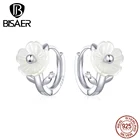 Женские серьги-гвоздики из серебра 925 пробы с эмалью