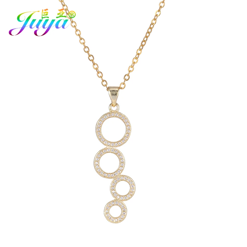 Juya микро паве кубический циркон ювелирные изделия Элегантные Блестки круглый