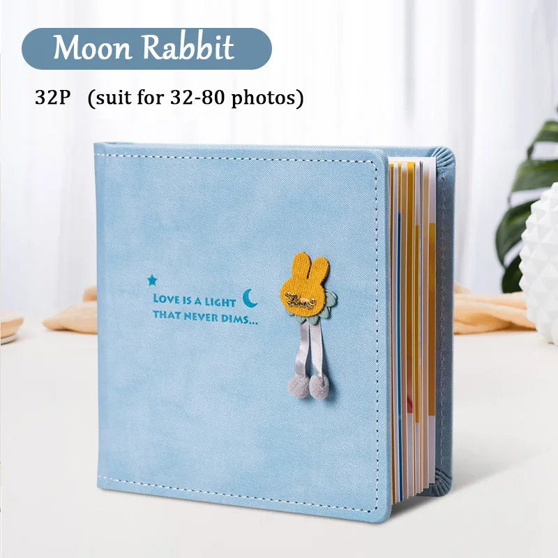 32P moon rabbit Фотоальбом книга печать на заказ Фотокнига DIY Выпускной памятная книга фотостудия детский альбом для автографов - Цвет: 32P moon rabbit