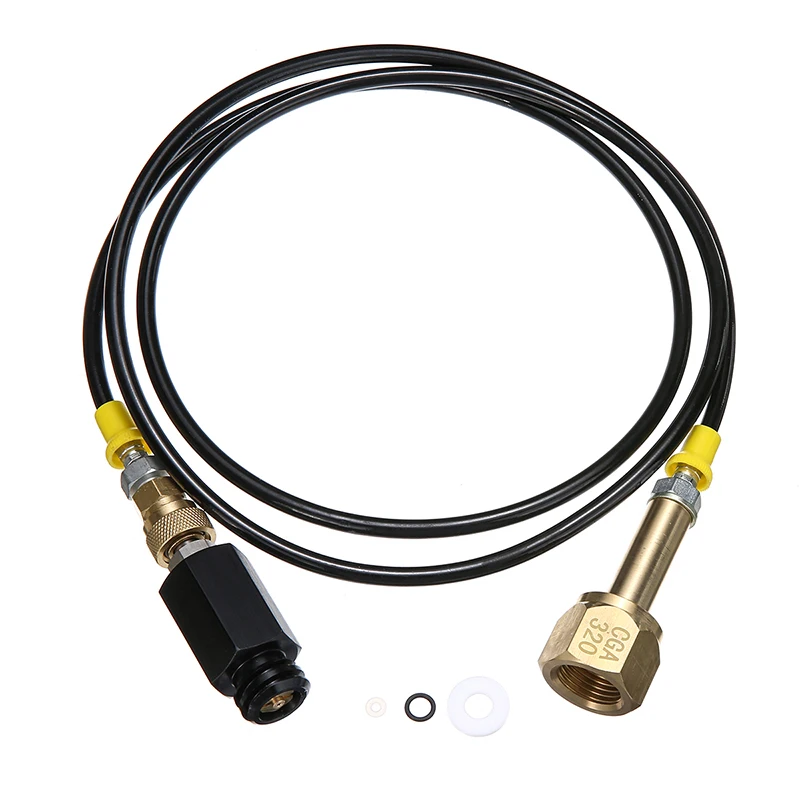 Новый CGA320 бутылка соды к СО2 адаптеру бака внешний шланг адаптер комплект