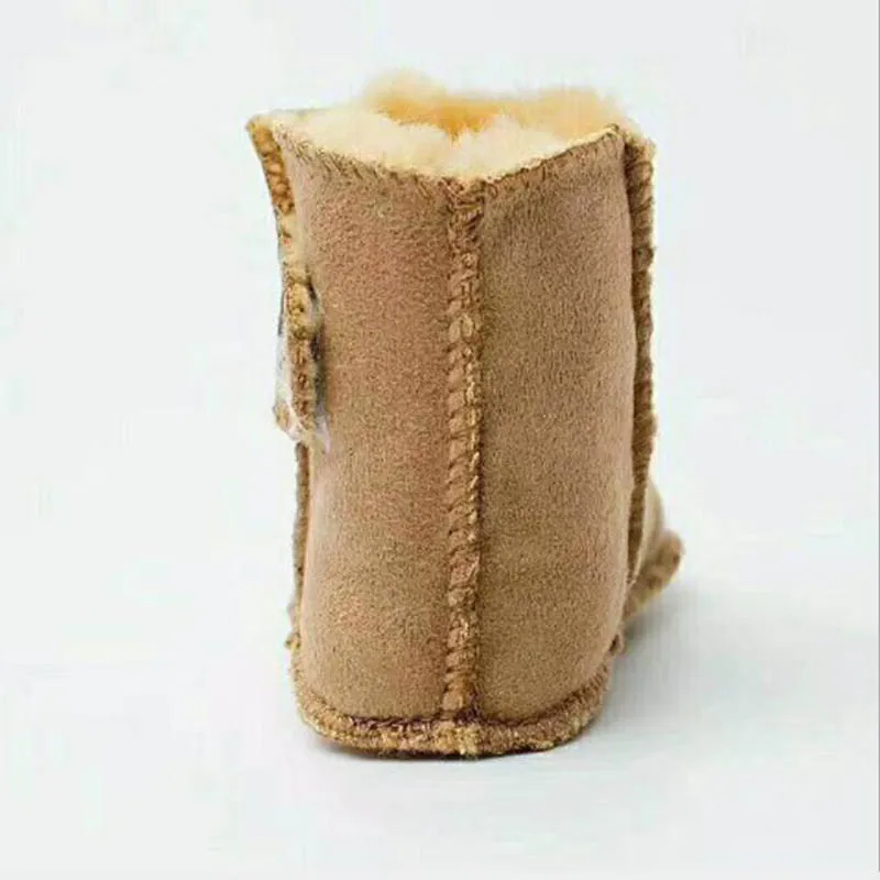 Теплая обувь для малышей из искусственной кожи нескользящая маленьких девочек и