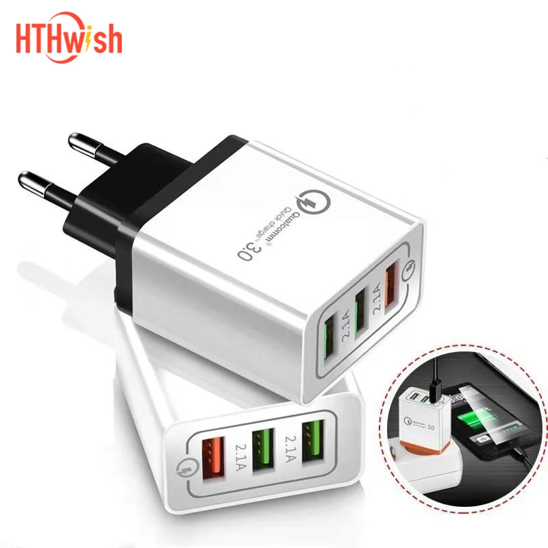 Фото Универсальное быстрое зарядное устройство Usb 3 0 для Iphone 5 7 8 стандарта ЕС с быстрой Универсальное быстрое зарядное устройство Usb 3 0 для Iphone 5 7 8 стандарта ЕС с быстрой