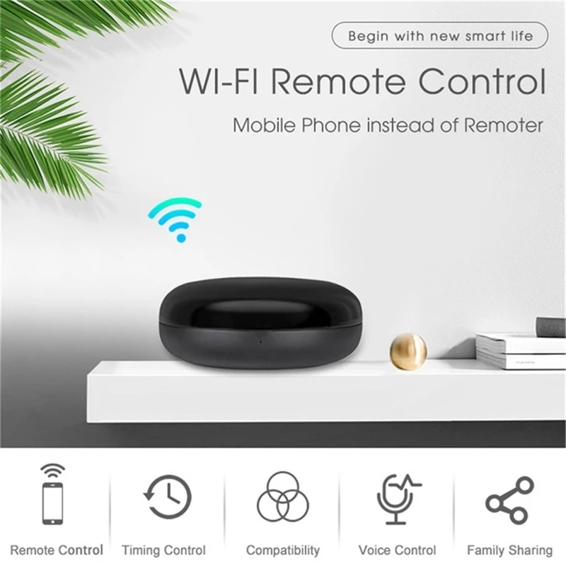 tuya mini wifi smart ir remote 360 10m controller with alexa google assistant for tv air conditioning appliances voice control free global shipping