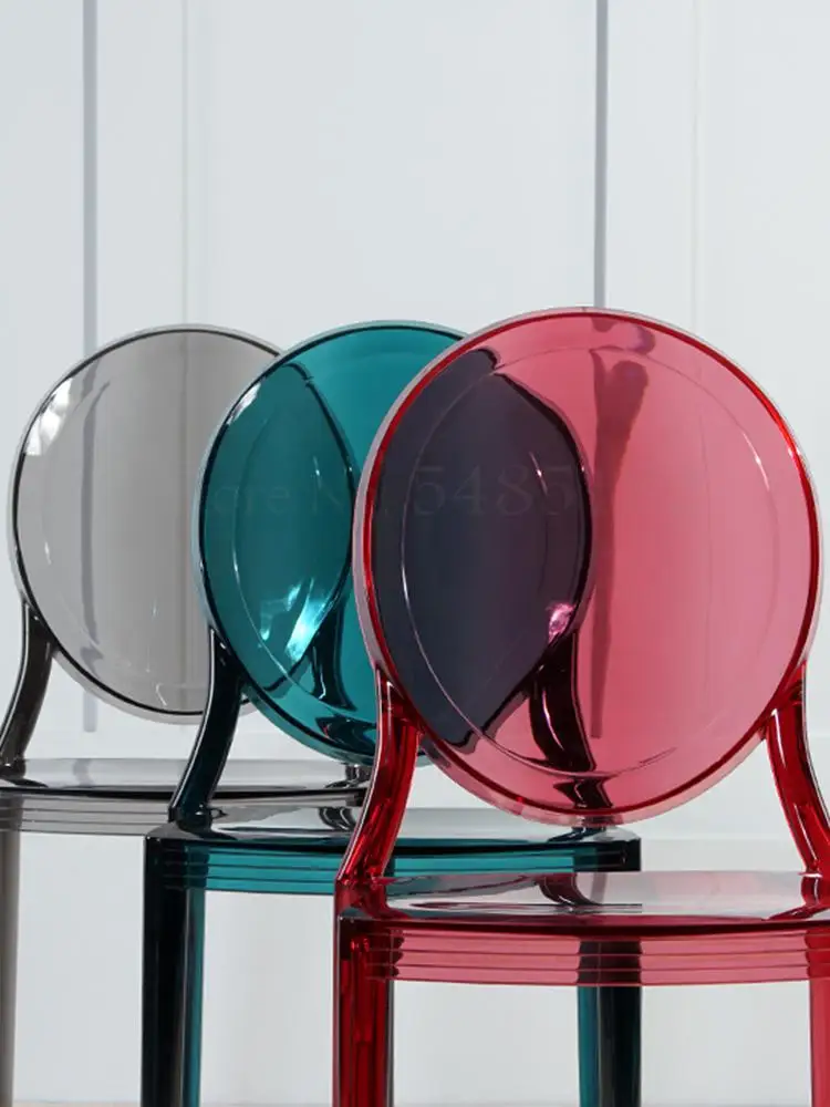 600 прозрачный обеденный стул современный минималистичный стул-призрак