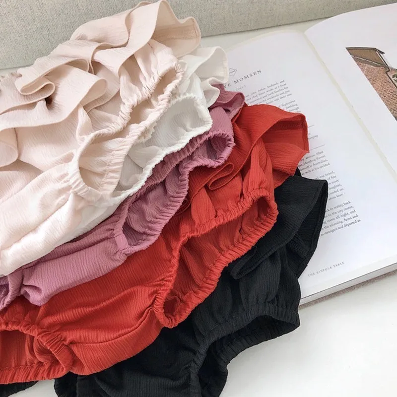 Baby Girls Ruffle Short Pant For Newborn Toddler Kids 2019 New Summer Diaper Cover Bloomers Shorts Large PP Pants Pink Beige 12M