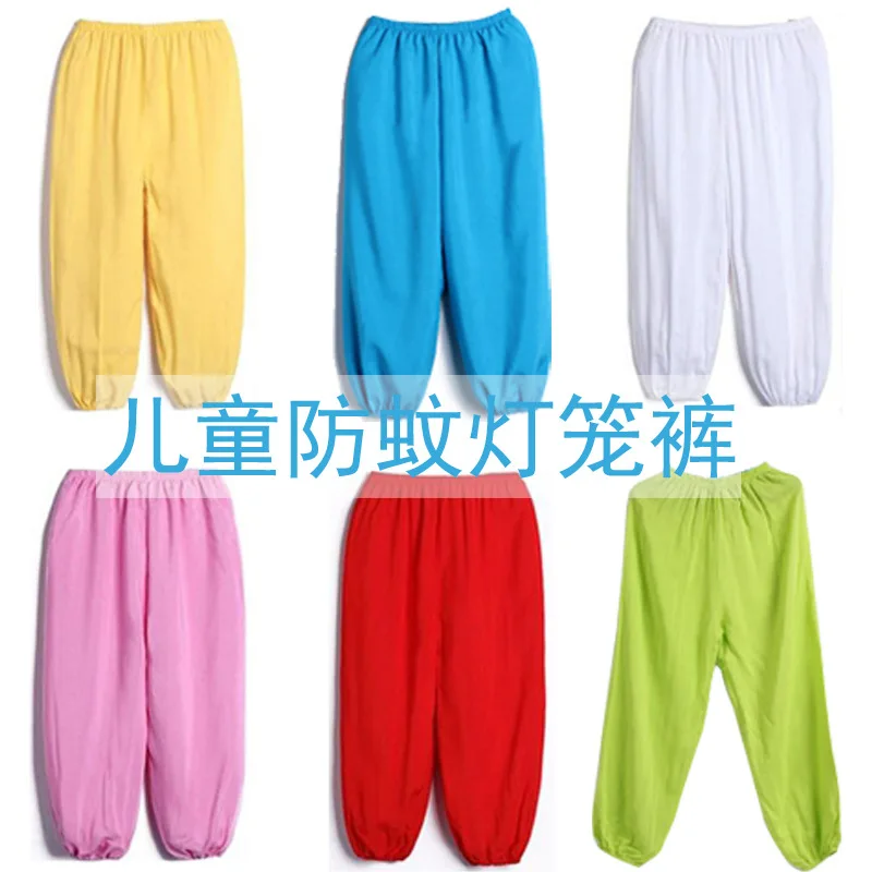 2022 boys and girls anti-mosquito pants summer new children's clothing baby loose bloomers cotton silk children's trousers